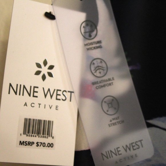 Nine West Active Blue Floral Leggings Size 1X - Picture 10 of 11